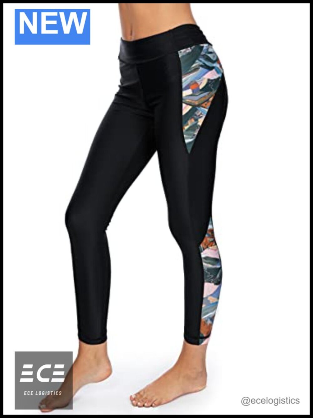 AXESEA High Waisted Swim Leggings UPF 50+ Compression Rash Guard Surf Tights